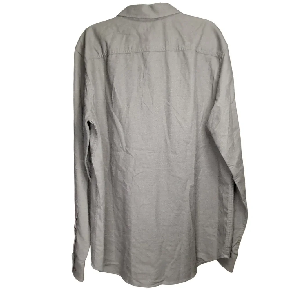 Banana Republic Mens Large Gray Long Sleeve Button Down Shirt Standard Fit